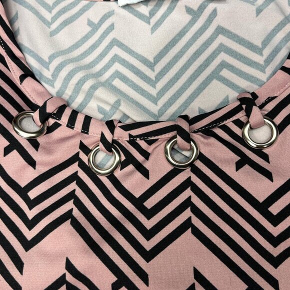 Notations Pink + Black Embellished Top | L - Picture 5 of 5
